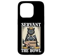 Carcasa para iPhone 15 Pro Servant The Bowl Cat In Box - Cuenco de Comida con diseño de Gato Divertido