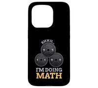 Carcasa para iPhone 15 Pro Shhh I'm Doing Matemáticas Fitness Levantamiento de Pesas Entrenamiento de Entrenamiento