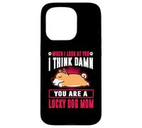 Carcasa para iPhone 15 Pro Shiba Inu You Are A Lucky Dog Mom Funny Puppy Dogs Lovers