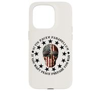 Carcasa para iPhone 15 Pro Si Vis Pacem Parabellum Betsy Ross USA Flag Skull Patriotic