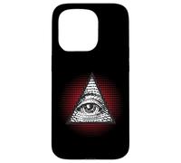 Carcasa para iPhone 15 Pro Símbolo Secreto Illuminati de la pirámide mística del Ojo Que Todo lo ve