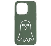 Carcasa para iPhone 15 Pro Simple Modern Two Ghosts Outline - Verde Salvia