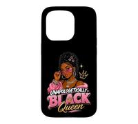 Carcasa para iPhone 15 Pro Sin disculpas Black Queen Melanin Pride Baddie