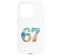 Carcasa para iPhone 15 Pro Six SSix Seven Beach Summer Waves Diversión Niñas Niños Hombres