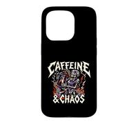 Carcasa para iPhone 15 Pro Skeleton Nurse Caffeine & Chaos Night Shift