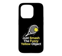 Carcasa para iPhone 15 Pro Smash The Yellow Object Jugador de Tenis