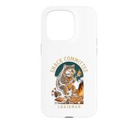 Carcasa para iPhone 15 Pro Snack Committee Chairman, Raccoon Camping Humor
