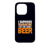 Carcasa para iPhone 15 Pro Sobreviví a la cuarentena Consígueme Algunos Fans de Beber Cerveza Diseño