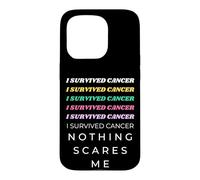 Carcasa para iPhone 15 Pro Sobreviví al cáncer Nada me Asusta Lucha gráfica Retro