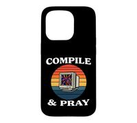 Carcasa para iPhone 15 Pro Software Developer Compile & Pray Retro Coder