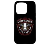 Carcasa para iPhone 15 Pro Solo Colgando con MIS HEIFERS Funny Cow Farm Friends Meme