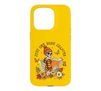 Carcasa para iPhone 15 Pro Solo un capítulo más de Skeleton Reader Fall Book Lover Autumn