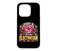Carcasa para iPhone 15 Pro Solo una Chica Enamorada de su Electricista Electricista Divertido