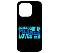 Carcasa para iPhone 15 Pro Somebody in France Loves Me Modern Boho Vibe