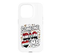 Carcasa para iPhone 15 Pro Someone In Iraq Loves Me Heart Iraq Flag