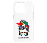Carcasa para iPhone 15 Pro South African Girl South African Heritage South Africa Flag