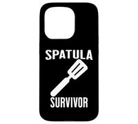 Carcasa para iPhone 15 Pro Spatula SUPERVIVIENTE Divertida Madre Familia Retro Infancia