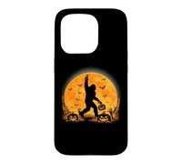 Carcasa para iPhone 15 Pro Spooky Halloween Full Moon Bigfoot Pumpkin Funny Sasquatch