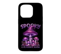 Carcasa para iPhone 15 Pro Spooky Is My Favorite Season - Champiñón Morado de Halloween