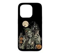 Carcasa para iPhone 15 Pro Spooky Szn Zombie Girl Selfie Divertido Halloween