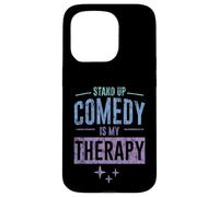 Carcasa para iPhone 15 Pro Stand Up Comedy Is My Therapy Artista Comediante -