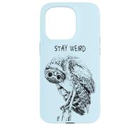 Carcasa para iPhone 15 Pro Stay Weird Owl: Divertido Diseño de Pájaro Búho con Aspecto