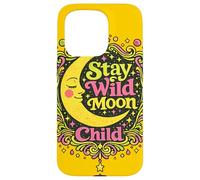 Carcasa para iPhone 15 Pro Stay Wild Moon Child, diseño Retro y Celestial