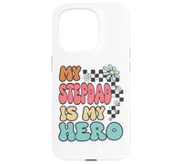 Carcasa para iPhone 15 Pro Stepdad Hero Cute Retro Floral Fathers Day Appreciation