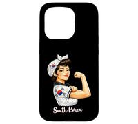Carcasa para iPhone 15 Pro Strong South Korean Girl Woman Girlfriend South Korea Flag