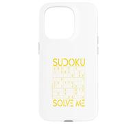 Carcasa para iPhone 15 Pro Sudoku Solve Me Puzzle Lógica Pensamiento Rompecabezas