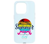 Carcasa para iPhone 15 Pro Summer Miami Beach Sunset tee Shirts, I Love Miami, Miami