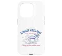 Carcasa para iPhone 15 Pro Summer Vibes Only Surf Sun Cove Beach Vacaciones