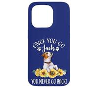 Carcasa para iPhone 15 Pro Sunflowers JRT Dog Lover Once You Go Jack Never Back