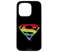 Carcasa para iPhone 15 Pro Superman Rough Rainbow Pride Logo