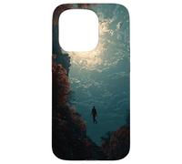 Carcasa para iPhone 15 Pro Surrealista Ascension - Figura Flotante Cielo Luminoso diseño artístico