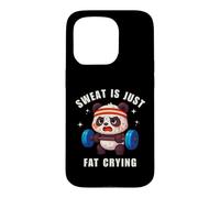 Carcasa para iPhone 15 Pro Sweat Is Just Fat Crying Panda Gym Workout