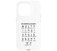Carcasa para iPhone 15 Pro Tabla de apuestas de Aleph para Aprender Idiomas Yiddish del Alfabeto Hebreo