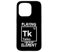 Carcasa para iPhone 15 Pro Tabla Periódica Divertido Juego de Palabras Taiko Drummer