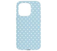 Carcasa para iPhone 15 Pro Teal Blue Polka Dot Stylish Polkadots