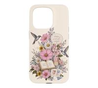 Carcasa para iPhone 15 Pro Terapia del Habla Floral Maestro colibrí Aula ABC