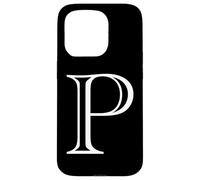 Carcasa para iPhone 15 Pro The Letter P - Monograma con Inicial de Alfabeto mayúscula de Estilo clásico