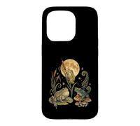 Carcasa para iPhone 15 Pro Three Frogs Moon Vintage Amphibian Cottagecore Art