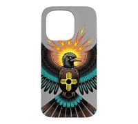 Carcasa para iPhone 15 Pro Thunderbird Nativo Americano Mitología Southwest Bird Zia