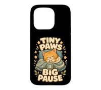 Carcasa para iPhone 15 Pro Tiny Paws Big Pause Gato Siesta Calma