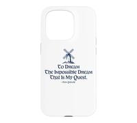 Carcasa para iPhone 15 Pro To Dream The Impossible Dream Windmill Estampado Azul Marino