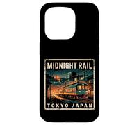Carcasa para iPhone 15 Pro Tokio Japón Midnight Train Vintage Rail Otaku Fan Souvenir
