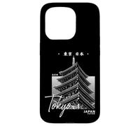 Carcasa para iPhone 15 Pro Tokio Japón Pagoda Japonés Minimalista Viaje Recuerdo