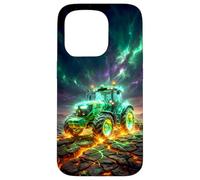 Carcasa para iPhone 15 Pro Tractor Verde Agricultor Agricultura Original
