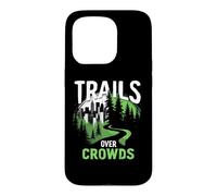 Carcasa para iPhone 15 Pro Trails Over Crowds Senderismo Lento Naturaleza Calma
