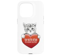 Carcasa para iPhone 15 Pro Trap Neuter Return (TNR) The Humane Solution, corazón de Gato, Amor